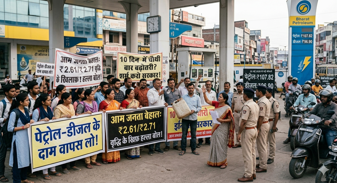 BREAKING NEWS: जनता पर फिर महंगाई की मार, पेट्रोल-डीजल के दामों में भारी उछाल BREAKING NEWS: जनता पर फिर महंगाई की मार, पेट्रोल-डीजल के दामों में भारी उछाल
