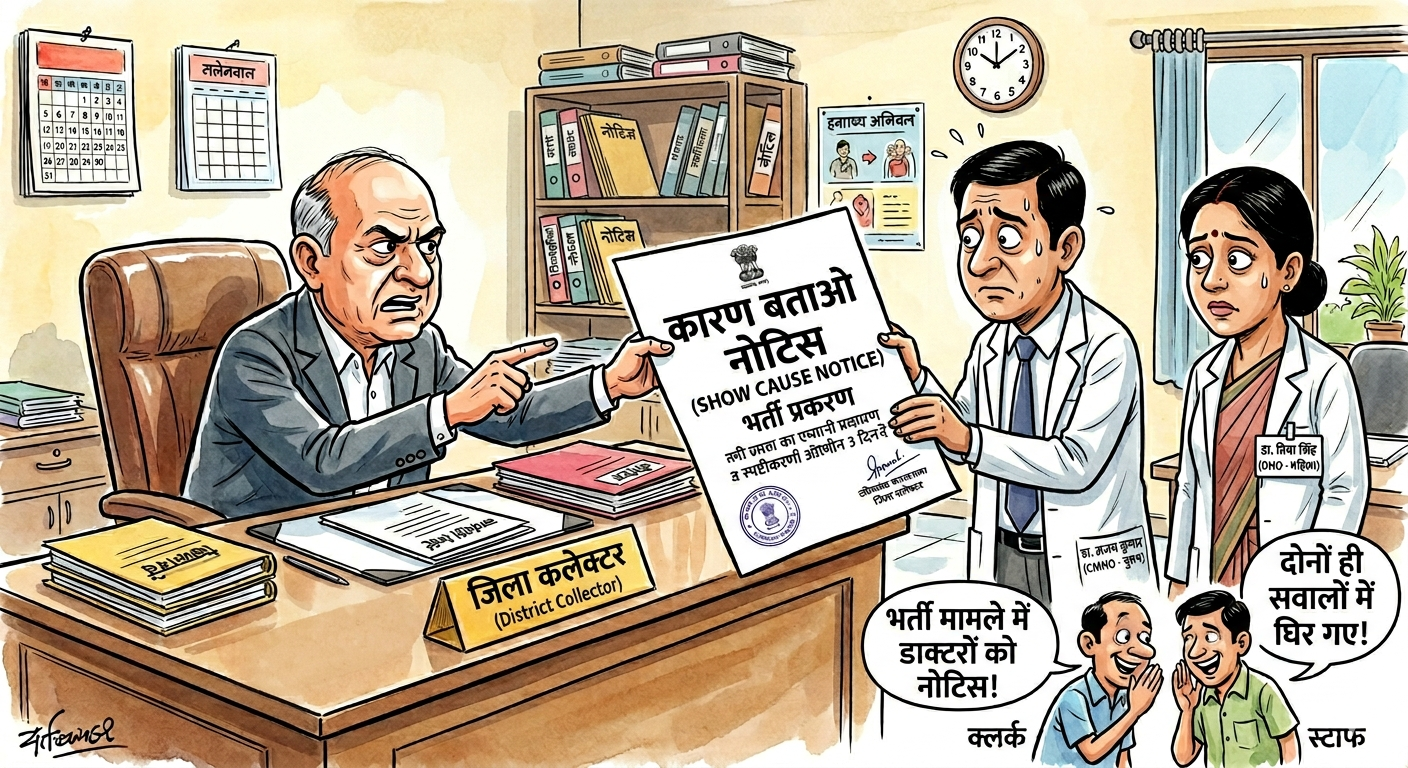 एनएचएम भर्ती प्रक्रिया में लापरवाही पर सीएमएचओ और डीपीएम को कारण बताओ नोटिस